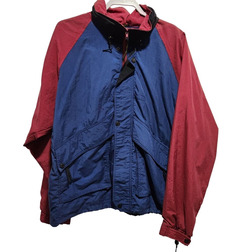 Vintage Field & Stream Vantage Cloth Jacket L Colorblock 90s Waterproof‎